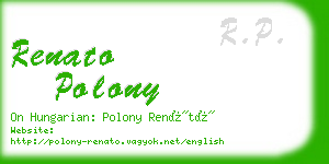 renato polony business card